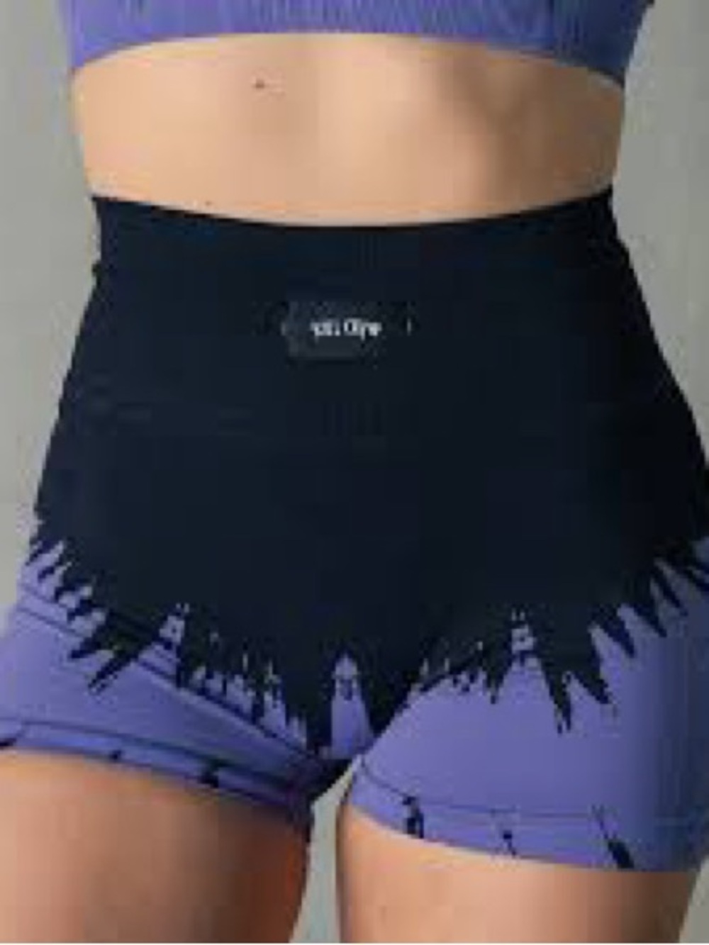 Kill Crew Black and Purple High-Waist Athletic Shorts